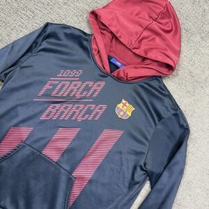 FC Barcelona Hoodie Sweatshirt Youth XL Longsleeve Blue Red Soccer Logo